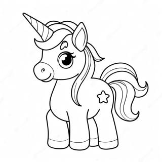 Pagina Para Colorear De Un Encantador Mini Unicornio 10297-8464