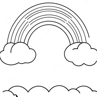 Pagina Para Colorear De Arcoiris Colorido Con Nubes 102-86