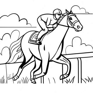 Pagina Para Colorear De Carreras De Caballos Del Derby De Kentucky 10316-8475