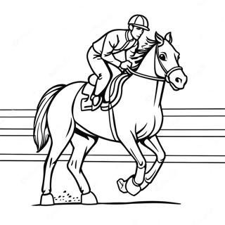 Pagina Para Colorear De Un Elegante Jinete En Caballo 10317-8478