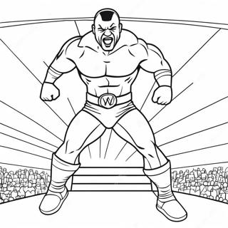 Pagina Para Colorear De Luchador De Wwe Saltando Sobre Oponente 10357-8510