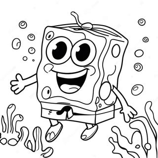 Pagina Para Colorear De La Aventura Submarina De Bob Esponja 10378-8520