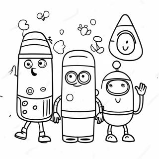 Pagina Para Colorear De La Aventura De Storybots 10388-8525