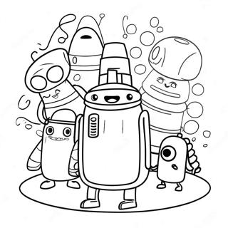 Pagina Para Colorear De La Aventura De Storybots 10388-8526