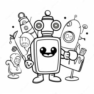 Pagina Para Colorear De La Aventura De Storybots 10388-8528