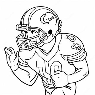 Pagina Para Colorear De Un Jugador De Buffalo Bills En Accion 1042-833