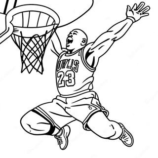 Pagina Para Colorear De Michael Jordan Haciendo Un Mate 10448-8573