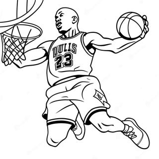 Pagina Para Colorear De Michael Jordan Haciendo Un Mate 10448-8576