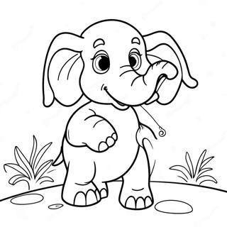 Pagina Para Colorear De Elefante Borracho Jugueton 10498-8616