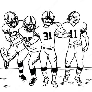 Pagina Para Colorear De Jugadores De Futbol Celebrando Un Touchdown 10518-8631