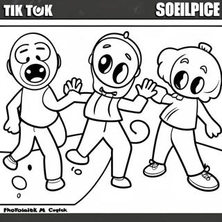 Pagina Para Colorear De Personajes De Tik Tok Bailando 10578-8678