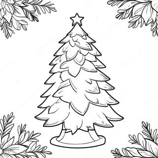 Pagina Para Colorear De Arbol De Navidad Vintage 10607-8698