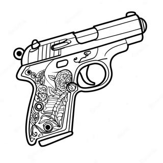 Pagina Para Colorear De Pistola Realista 1062-850