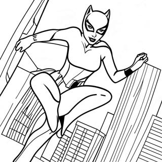 Pagina Para Colorear De Catwoman Dinamica En Accion 10678-8759