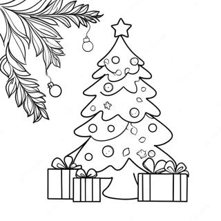 Pagina Para Colorear De Arbol De Navidad Festivo 10728-8797