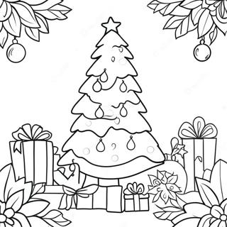 Pagina Para Colorear De Arbol De Navidad Festivo 10728-8798