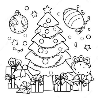 Pagina Para Colorear De Arbol De Navidad Festivo 10728-8800