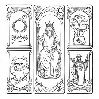 Pagina Para Colorear De Cartas De Tarot Misticas 10788-8847