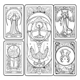 Pagina Para Colorear De Cartas De Tarot Misticas 10788-8848