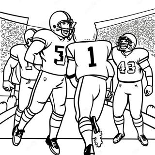 Pagina Para Colorear De Jugadores De Futbol Celebrando Un Touchdown 10798-8854