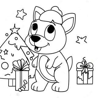 Pagina Para Colorear De Bluey En Navidad 10847-8889