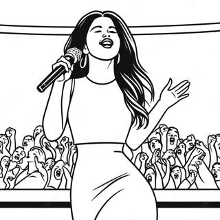 Pagina Para Colorear De Selena Cantando En El Escenario 10978-8997