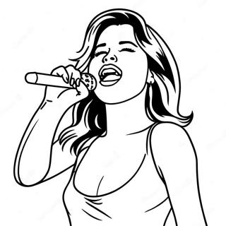 Pagina Para Colorear De Selena Cantando En El Escenario 10978-8998