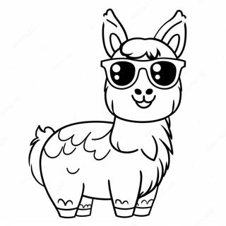 Pagina Para Colorear De Llama Llama Lindo Con Gafas De Sol 10988-9005