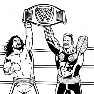 Pagina Para Colorear De Combate Por El Campeonato De Wwe 1112-890