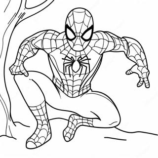 Pagina Para Colorear De Spiderman En Un Disfraz Espeluznante 11178-9168