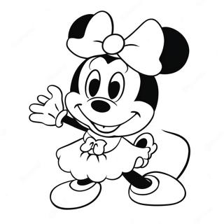 Pagina Para Colorear De Minnie Mouse 111-90