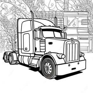 Camión Peterbilt Páginas Para Colorear