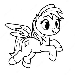 Pagina Para Colorear De Rainbow Dash Volando 1122-897