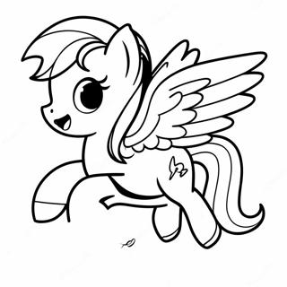 Pagina Para Colorear De Rainbow Dash Volando 1122-898