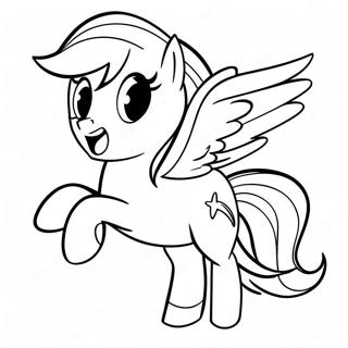 Pagina Para Colorear De Rainbow Dash Volando 1122-899