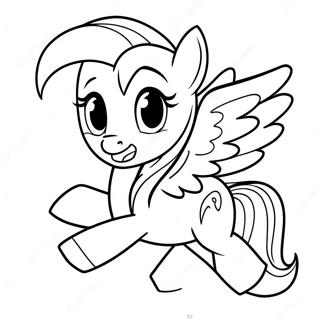 Pagina Para Colorear De Rainbow Dash Volando 1122-900