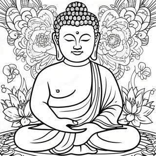 Pagina Para Colorear De Meditacion Del Buda Pacifico 11238-9216