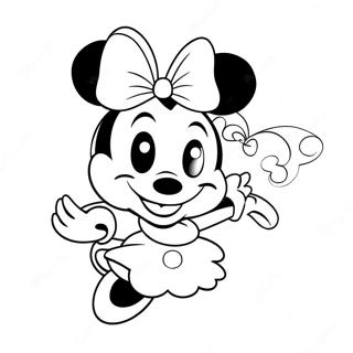 Pagina Para Colorear De Minnie Mouse Linda Con Mono 112-96