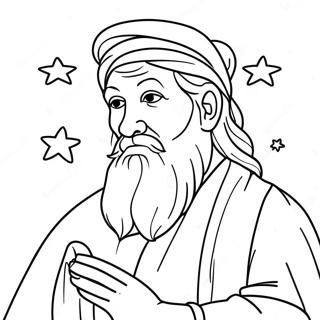 Pagina Para Colorear De Abraham Con Estrellas 11358-9309