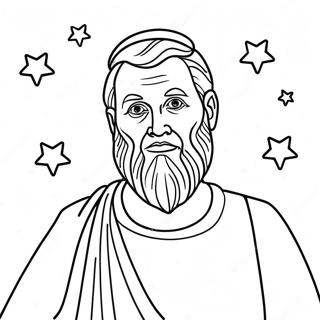 Pagina Para Colorear De Abraham Con Estrellas 11358-9311