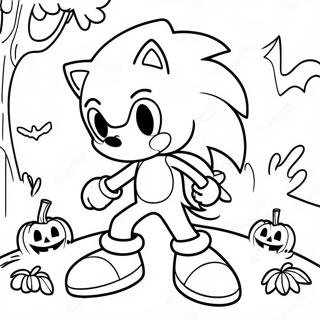 Pagina Para Colorear De Sonic En Halloween 11407-9347