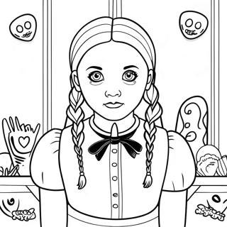 Pagina Para Colorear De Wednesday Addams 11447-9378