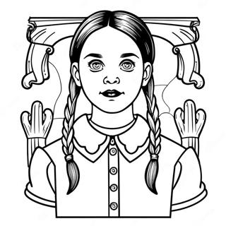 Pagina Para Colorear De Wednesday Addams 11447-9379