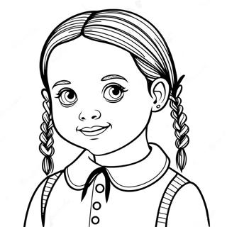 Pagina Para Colorear De Wednesday Addams Espeluznante 11448-9384