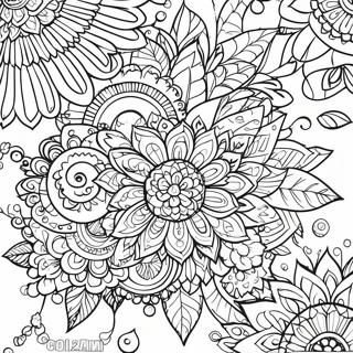 Pagina Para Colorear De Mandala Vibrante Con Boligrafo De Gel 11458-9389