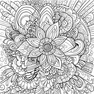 Pagina Para Colorear De Mandala Vibrante Con Boligrafo De Gel 11458-9390