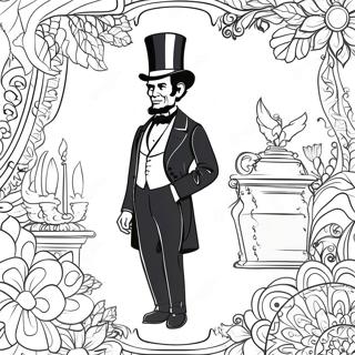 Pagina Para Colorear De Abraham Lincoln Con Sombrero De Copa 11468-9399