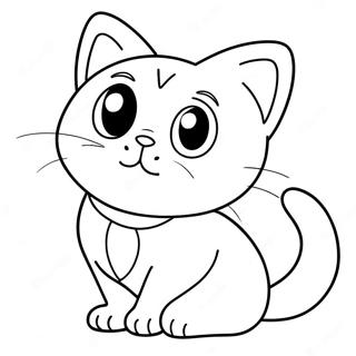 Pagina Para Colorear De Gato Anime 11477-9402