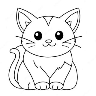 Pagina Para Colorear De Gato Anime 11477-9403