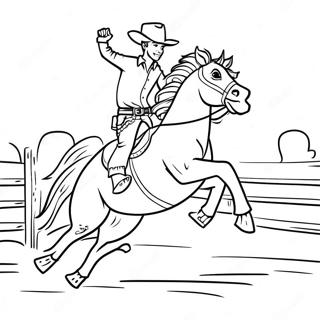 Pagina Para Colorear De Vaquero Montando Un Caballo Bronco 11488-9414